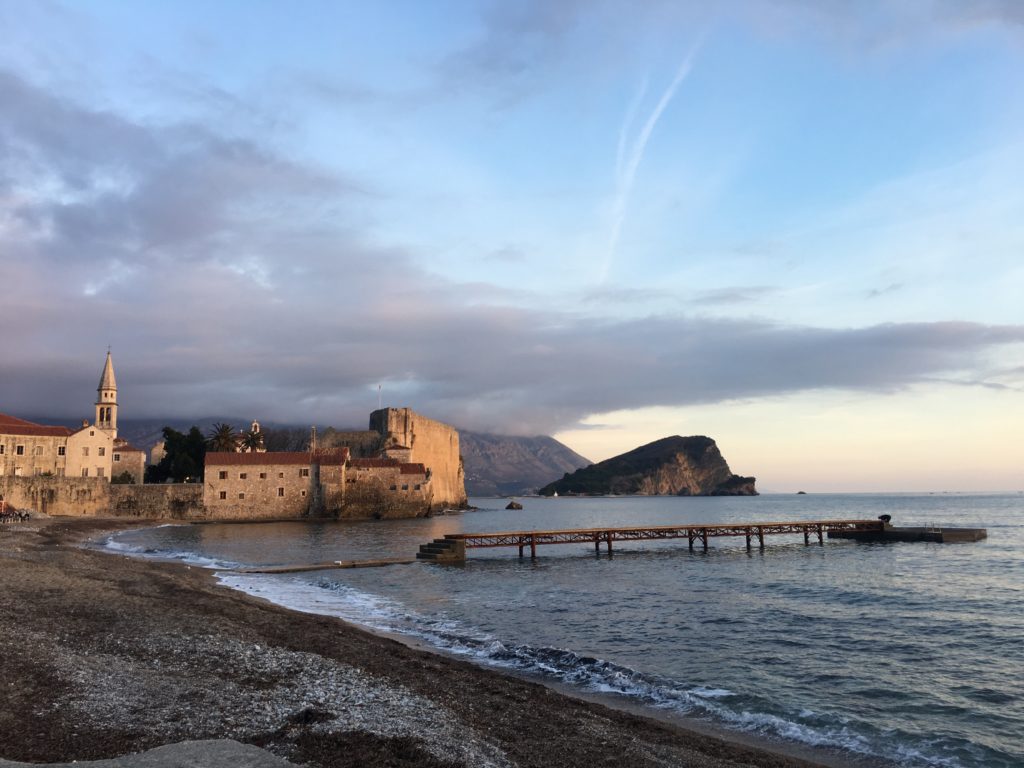 Budva old town view from Ricardova glava