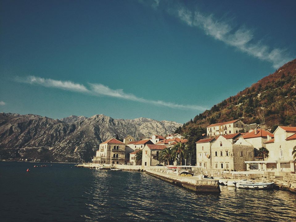 Perast Montenegro beautiful view on medieval town