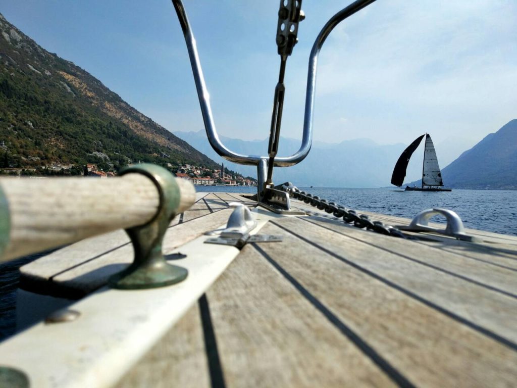 sailing experience in Kotor bay view on Perast