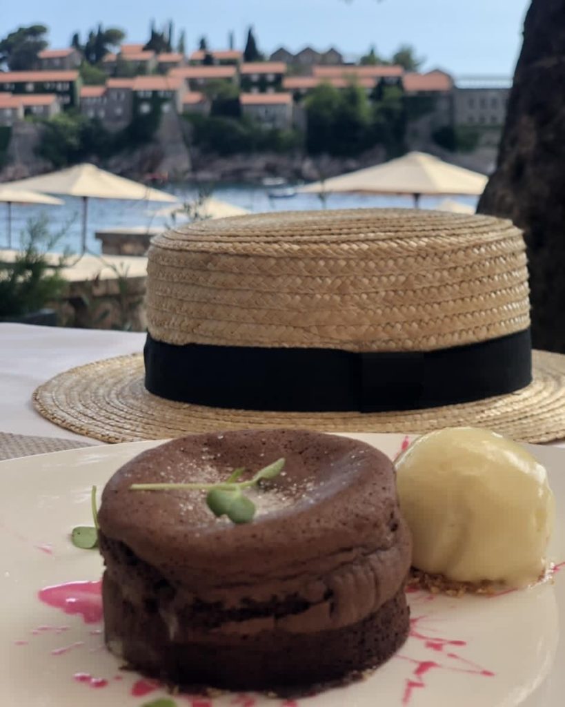 Chill out with luxary cake on Sveti Stefan